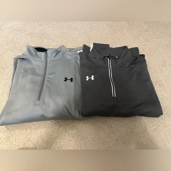 Men’s Under Armour Black and Gray Quarter-Zip Pullovers bundle - Picture 1 of 1